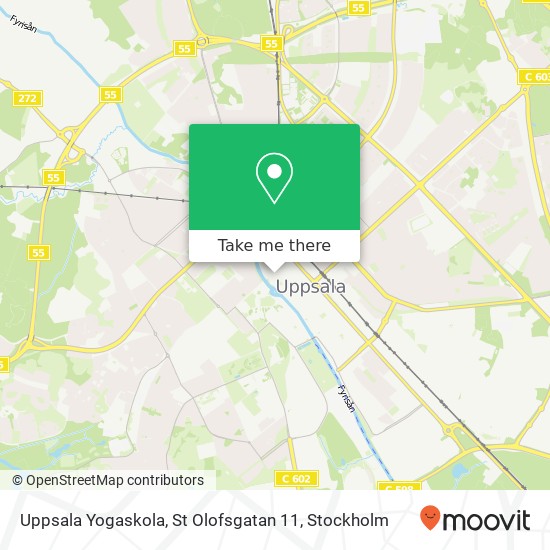 Uppsala Yogaskola, St Olofsgatan 11 map