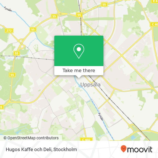 Hugos Kaffe och Deli map