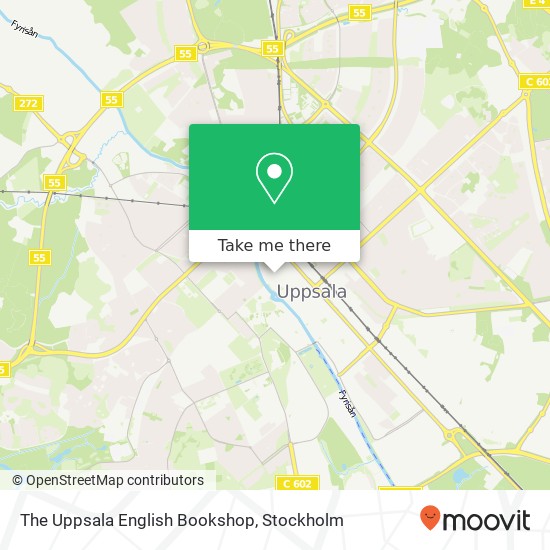 The Uppsala English Bookshop map