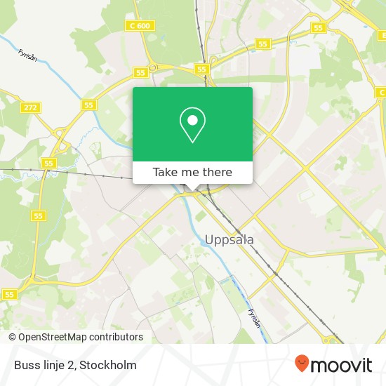 Buss linje 2 map