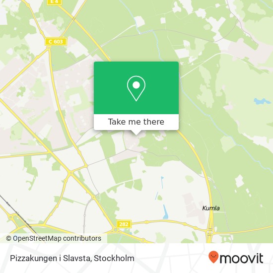 Pizzakungen i Slavsta map