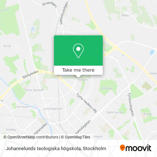 Johannelunds teologiska högskola map