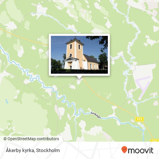 Åkerby kyrka map