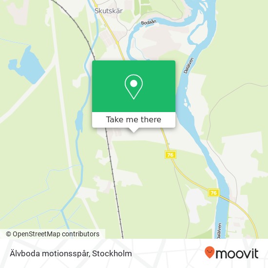 Älvboda motionsspår map