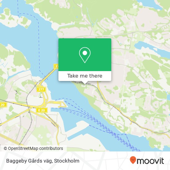 Baggeby Gårds väg map