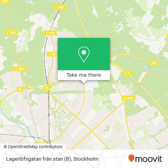 Lagerlöfsgatan från stan (B) map