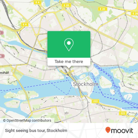 Sight seeing bus tour map