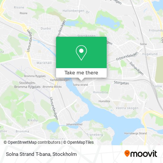 Solna Strand T-bana map