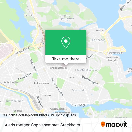 Aleris röntgen Sophiahemmet map