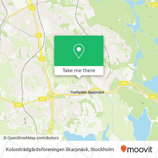 Koloniträdgårdsföreningen Skarpnäck map