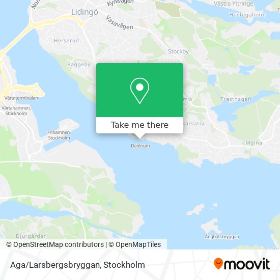 Aga/Larsbergsbryggan map