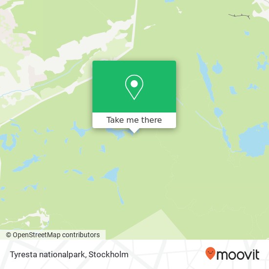 Tyresta nationalpark map