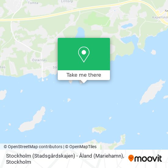 Stockholm (Stadsgårdskajen) - Åland (Mariehamn) map