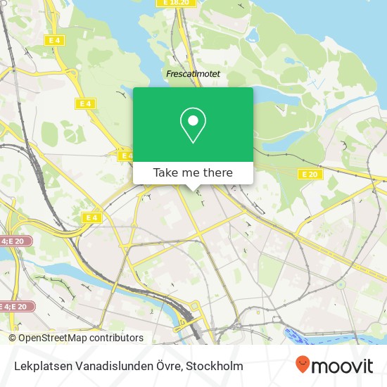 Lekplatsen Vanadislunden Övre map