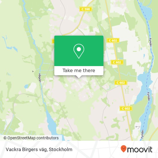 Vackra Birgers väg map