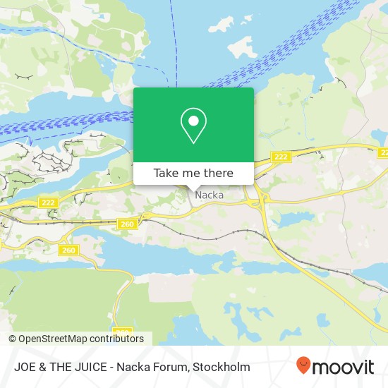 JOE & THE JUICE - Nacka Forum map