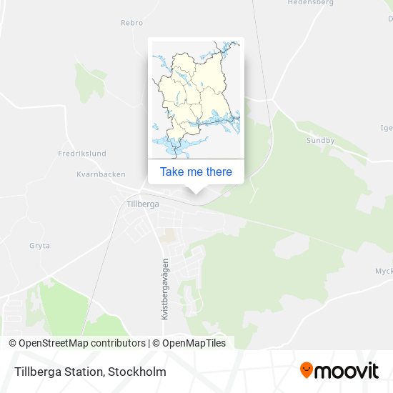Tillberga Station map