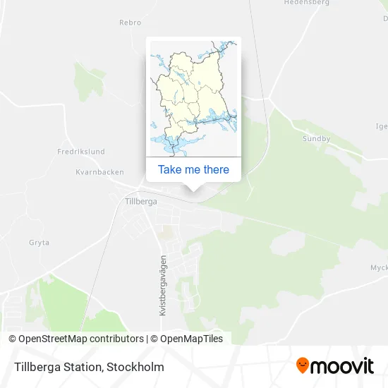 Tillberga Station map
