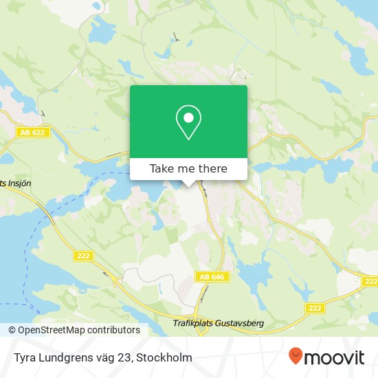 Tyra Lundgrens väg 23 map