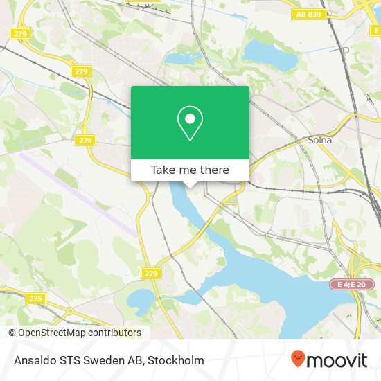 Ansaldo STS Sweden AB map