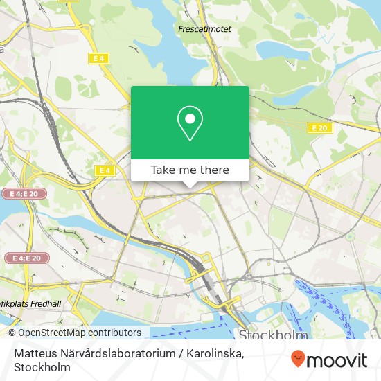 Matteus Närvårdslaboratorium / Karolinska map