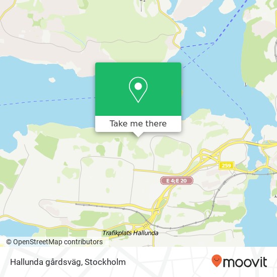 Hallunda gårdsväg map