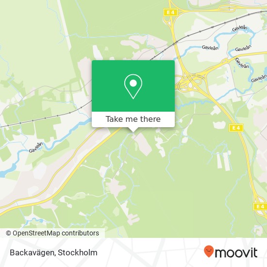 Backavägen map