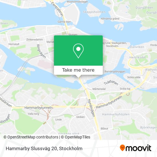 Hammarby Slussväg 20 map