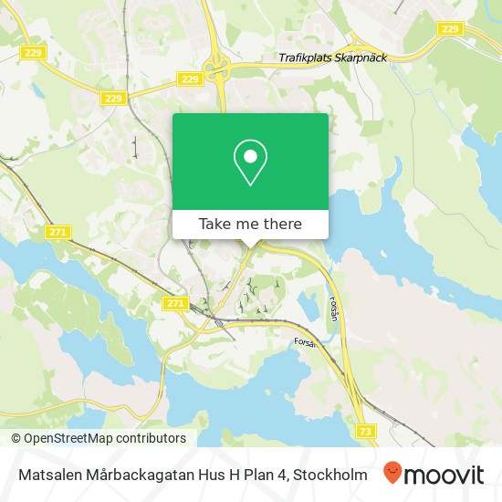 Matsalen Mårbackagatan Hus H Plan 4 map