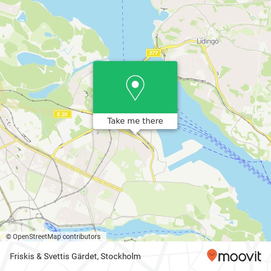 Friskis & Svettis Gärdet map