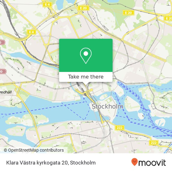 Klara Västra kyrkogata 20 map