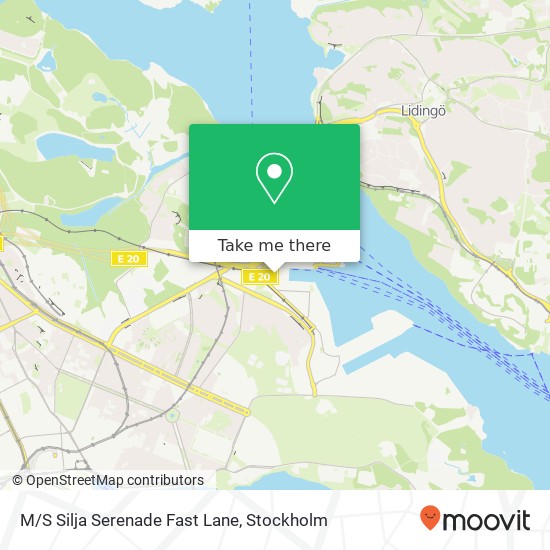 M/S Silja Serenade Fast Lane map