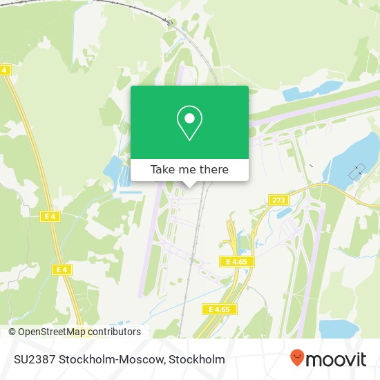 SU2387 Stockholm-Moscow map