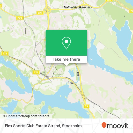 Flex Sports Club Farsta Strand map