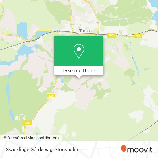 Skäcklinge Gårds väg map