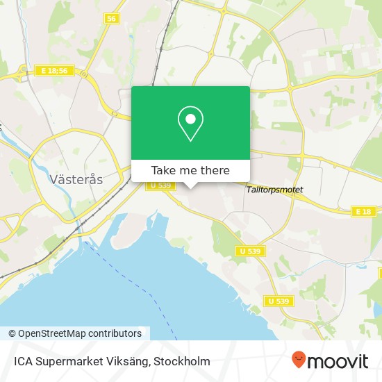 ICA Supermarket Viksäng map