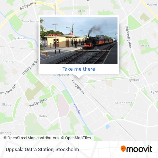 Uppsala Östra Station map