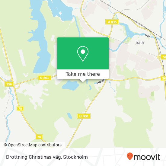 Drottning Christinas väg map