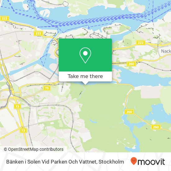 Bänken i Solen Vid Parken Och Vattnet map