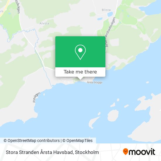 Stora Stranden Årsta Havsbad map