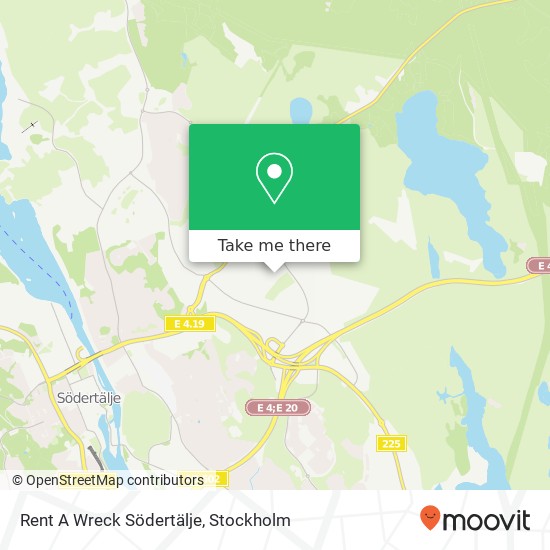 Rent A Wreck Södertälje map