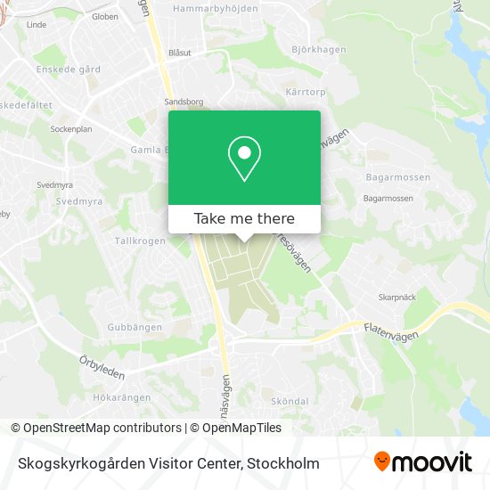 Skogskyrkogården Visitor Center map