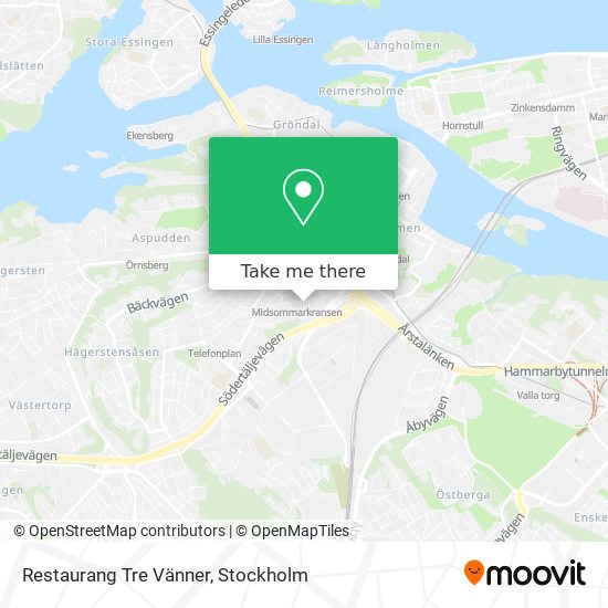 Restaurang Tre Vänner map