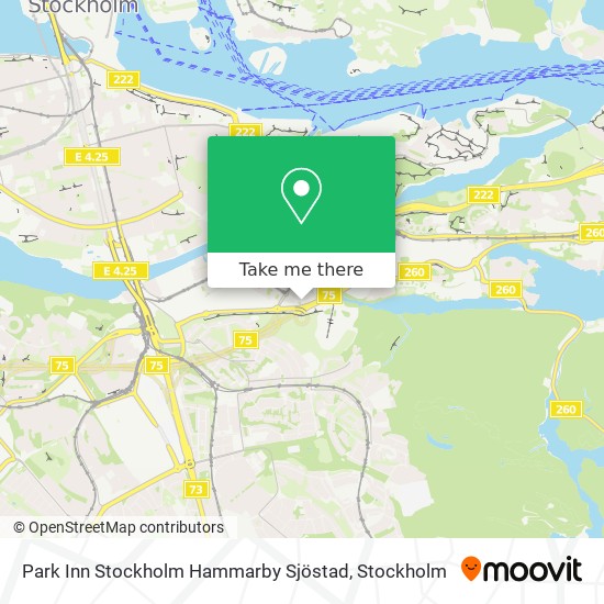 Park Inn Stockholm Hammarby Sjöstad map