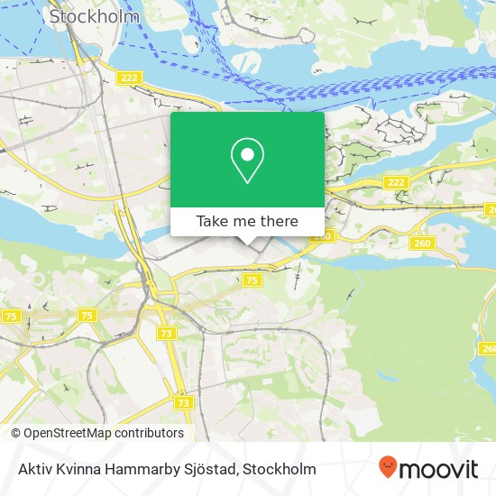 Aktiv Kvinna Hammarby Sjöstad map