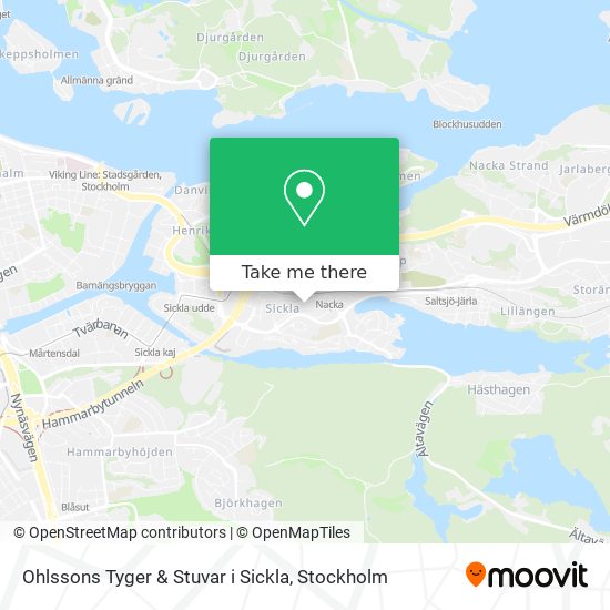Ohlssons Tyger & Stuvar i Sickla map