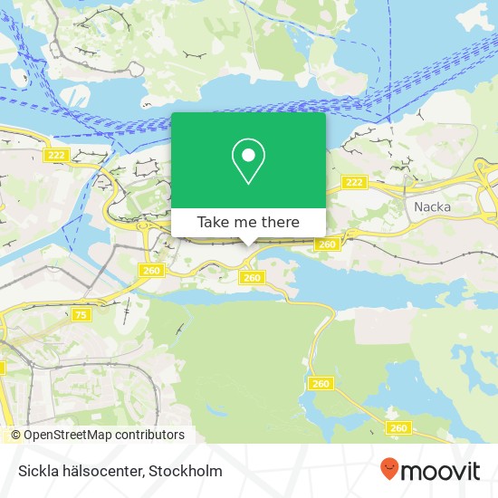 Sickla hälsocenter map