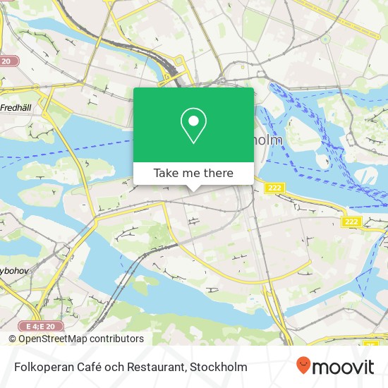 Folkoperan Café och Restaurant map