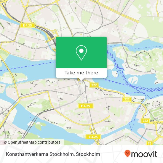 Konsthantverkarna Stockholm map