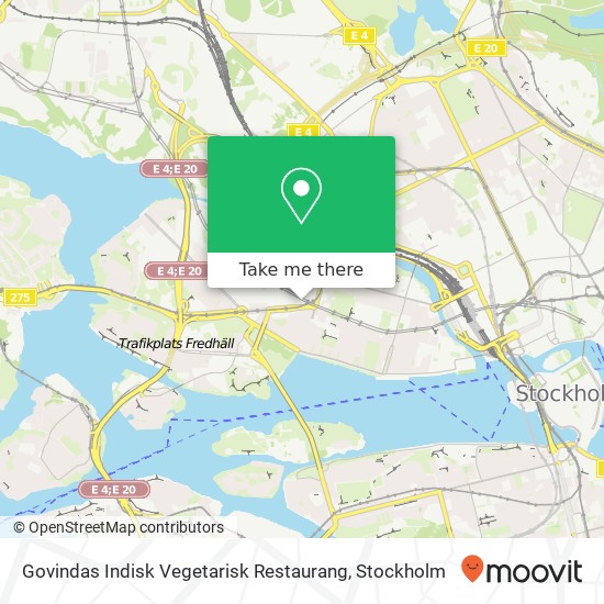 Govindas Indisk Vegetarisk Restaurang map